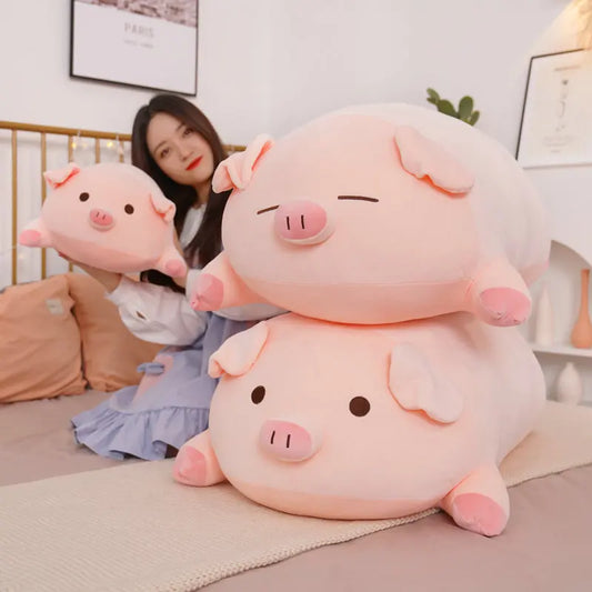 Fat Pig Plush Pillow – Soft Stuffed Animal Cushion