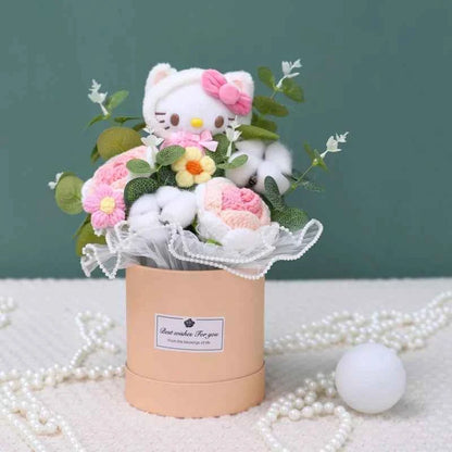 Sanrio Plush Bouquet (11.8-13.8 in) - My Melody/Kuromi/Cinnamoroll Hug Bucket Gift