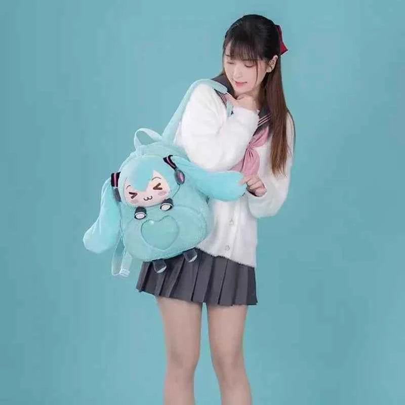 Kawaii Anime Embroidery Backpack/Shoulder Bag (13.8 in) - Large Capacity Girl Gift