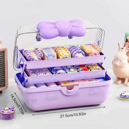 Multi-layer Hairpin Organizer Cute Girl Jewelry Case Head
