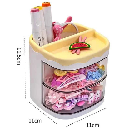 2 Layers Cute Children's Hair Accessories Storage Box Hair