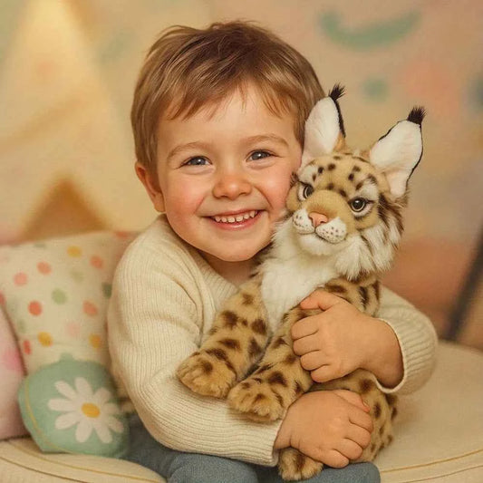 Realistic Lynx Plush Toy – Soft Bobcat Stuffed Animal