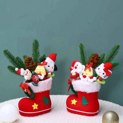 Sanrio Plush Bouquet (9.8 in) - My Melody/Kuromi/Cinnamoroll/KT Cat Christmas Gift