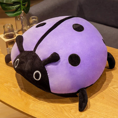 Cute Ladybug Plush Toy – Soft Ladybird Pillow Cushion Purple