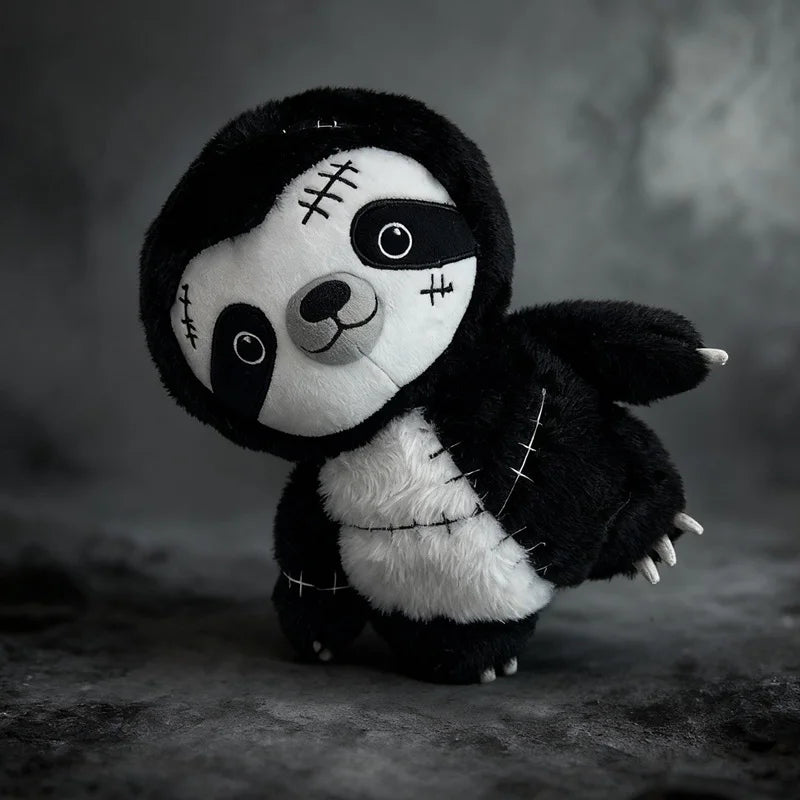 Dark Sloth Plush Toy – Gothic Stuffed Animal Decoration