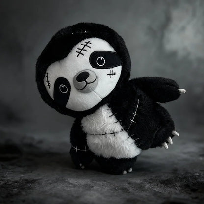 Dark Sloth Plush Toy – Gothic Stuffed Animal Decoration