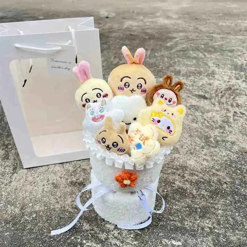 Hot Chiikawa/Usachi/Little Eight Plush Doll Bouquet - Creative Best Friends Gift