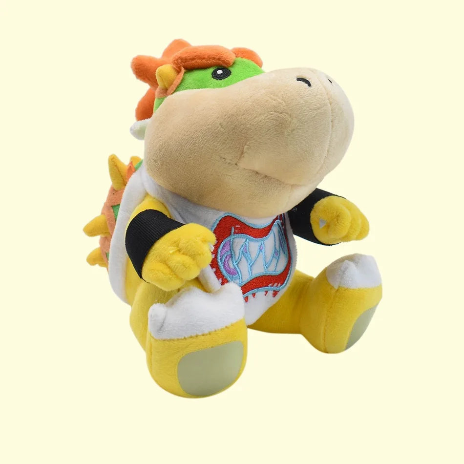 Kawaii Bowser Jr Plush Doll - Soft Stuffed Koopa Baby Dragon Super Mario Fan Gift, 18cm Embroidery style 18cm (7.1")