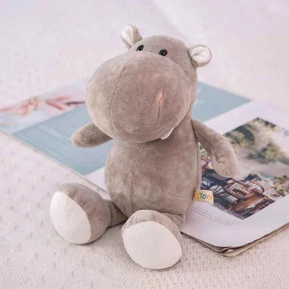 25cm Stuffed Lifelike Lion Tiger Elephant Monkey Leopard Giraffe Raccoon Doll Simulation Forest Animals Plush Toys for Kids Gift