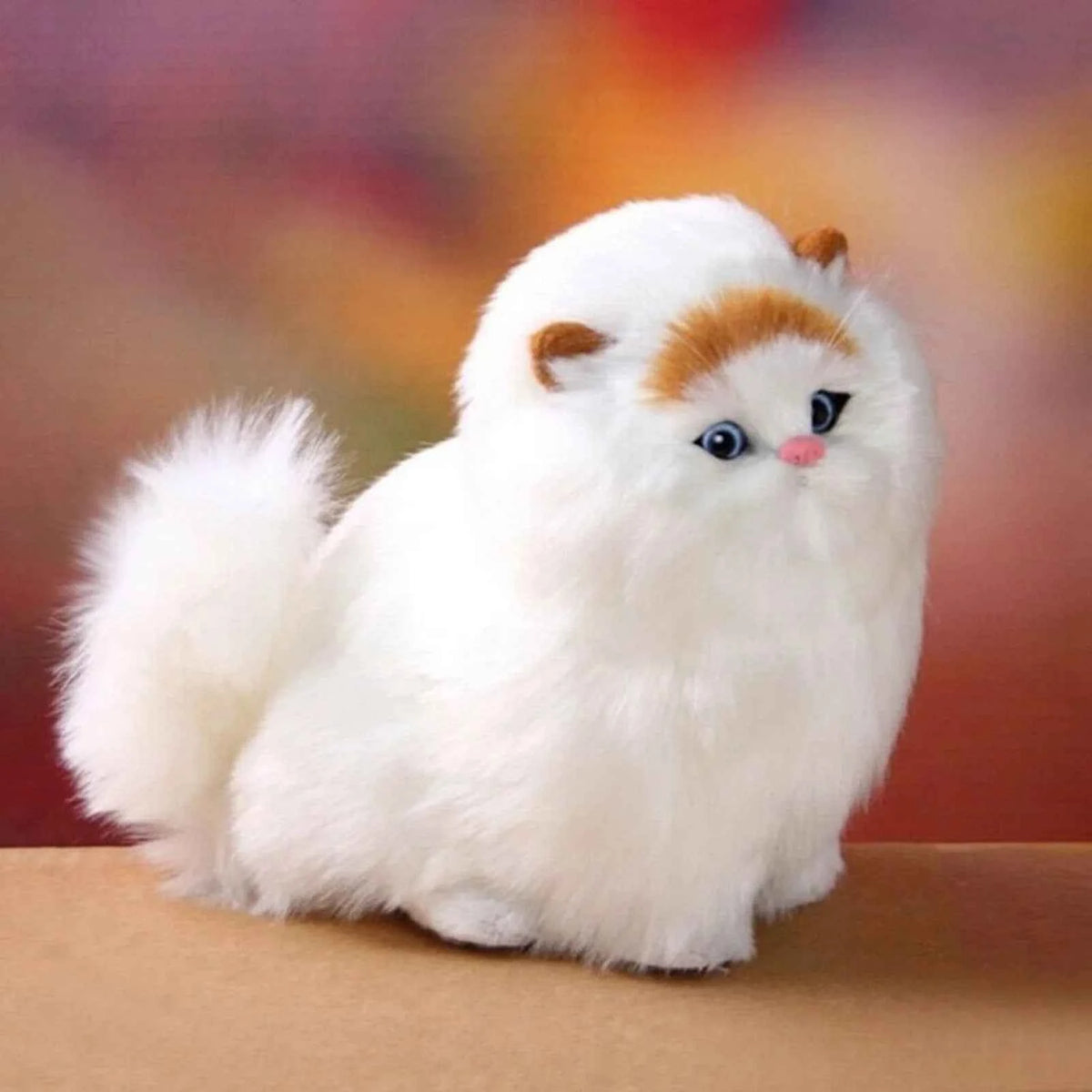 Kawaii Long-Haired Cat Plush with Sound