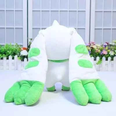 Kawaii Lopmon X Digimon Plush Toy - Soft Stuffed Digital Monster Collectible Gift, Black and White, 45cm