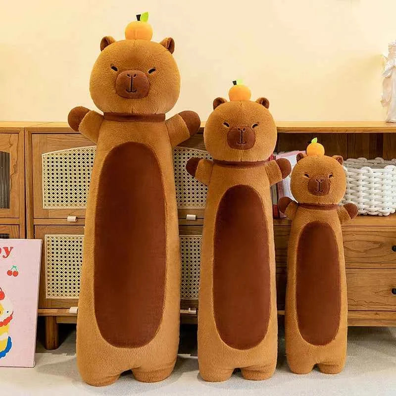Kawaii Giant Long Capybara Plush Pillow (21.7-43.3 in) - Soft Stuffed Animal Gift