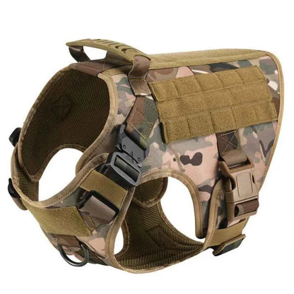Heavy-Duty No-Pull Dog Harness and Leash Set - Tactical Training Vest for Medium & Large Dogs (German Shepherd, Malinois)