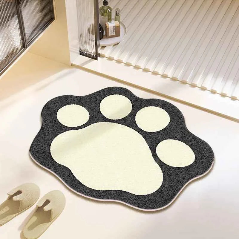 Cute Bear Claw Bathroom Carpet Absorbent Non Slip Foot Mat FLR-9