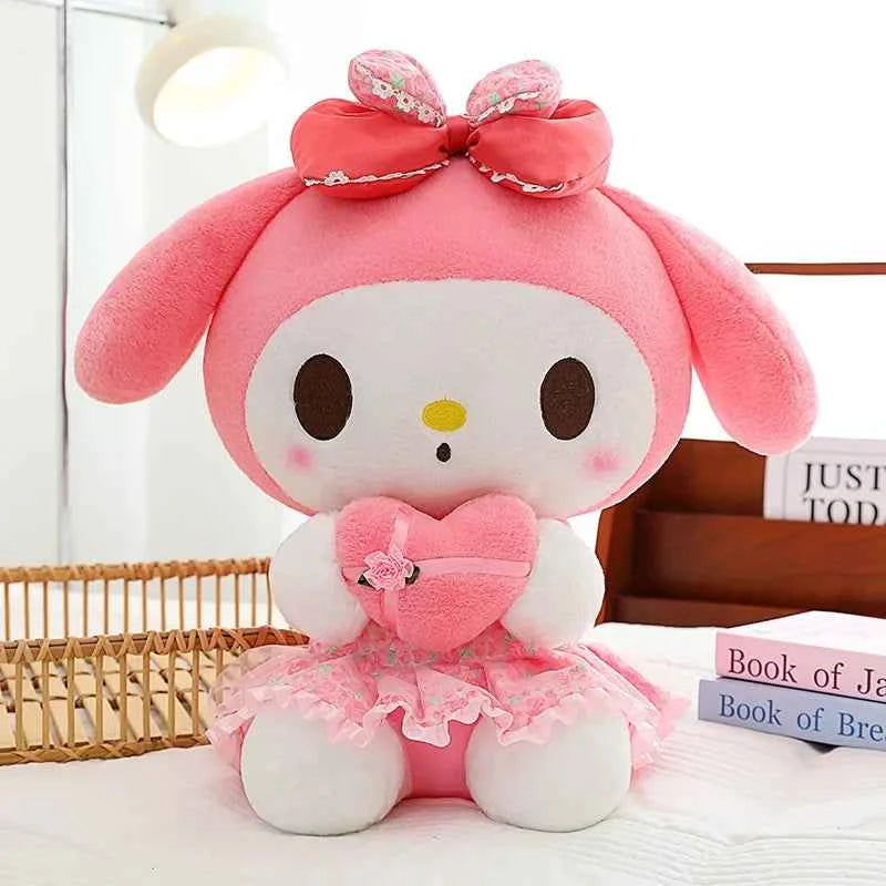 40/50/60cm Sanrio Kuromi Melody Hello Kitty Plush Toy Kawaii Cartoon Big Size Plush Doll Soft Stuffed Pillow Kids Birthday Gifts