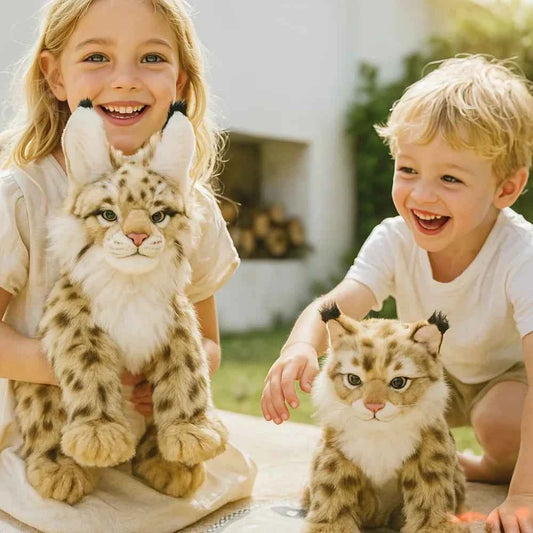 Realistic Lynx Plush Toy – Soft Bobcat Stuffed Animal