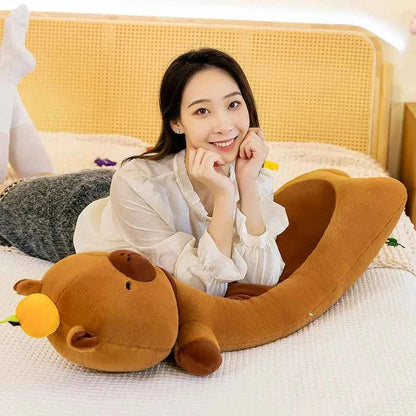 Kawaii Giant Long Capybara Plush Pillow (21.7-43.3 in) - Soft Stuffed Animal Gift