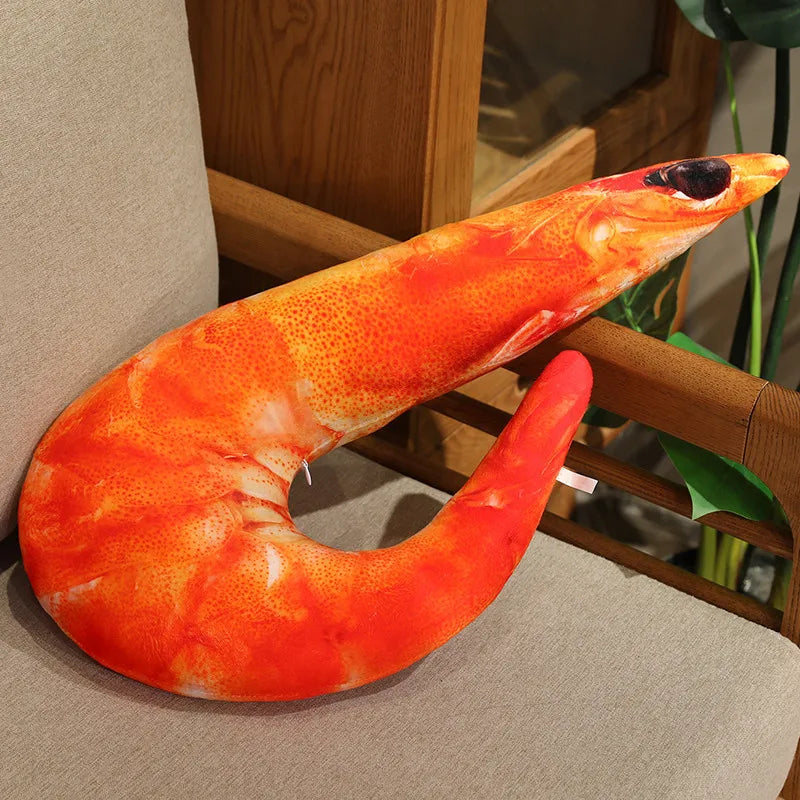 Kawaii Lobster & Crayfish Plush Toy – Lifelike Stuffed Shrimp Pillow Doll (4 Colors, 40–60cm) Multi-C