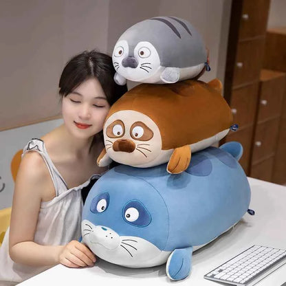 Cute Sea Lion Plush Toy – Soft Seal Stuffed Animal Hug Pillow