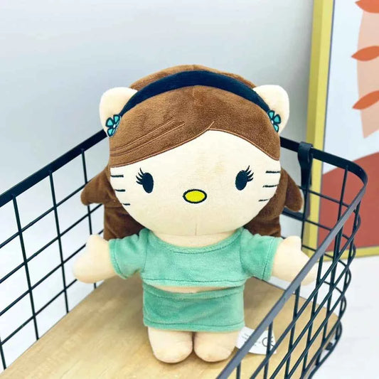 Hello Kitty Ariana Grande Plush Doll (9.45 inches) - Cute Green Dress Figure Stuffed Toy