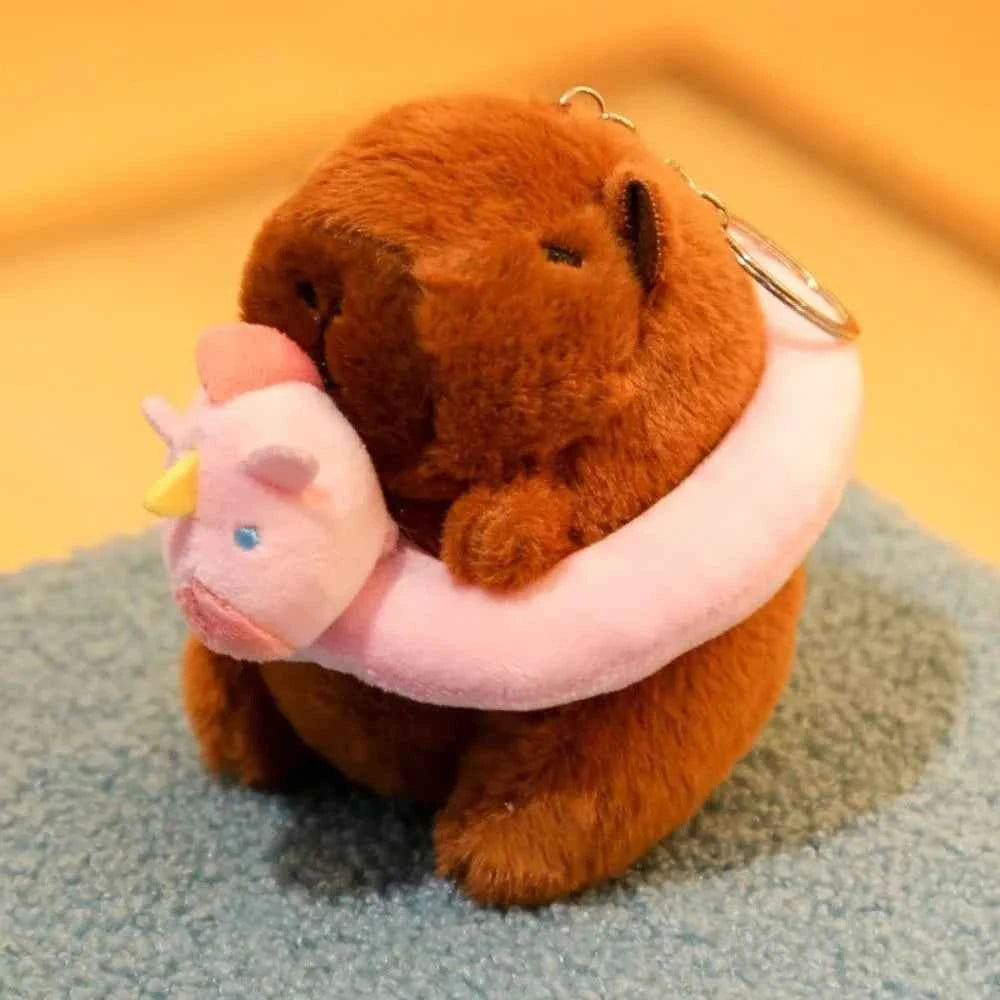 Cute 12cm Capybara Plush Toy: Hoodie, Wings & Keychain/Pendant Gift