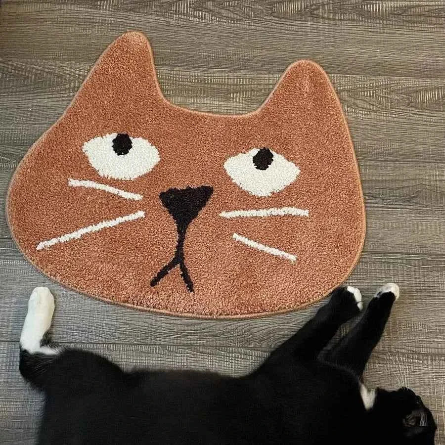 Alien Cute Cartoon Cat Floor Mat Bathroom Absorbent Mat D