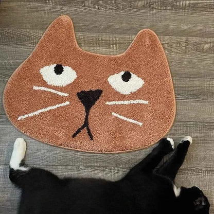 Alien Cute Cartoon Cat Floor Mat Bathroom Absorbent Mat D