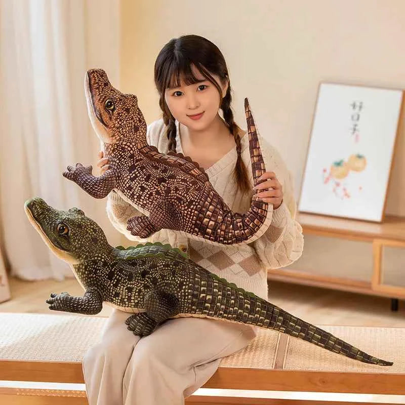 Simulated Crocodile Plush Toys Stuffed Soft Lifelike Animal