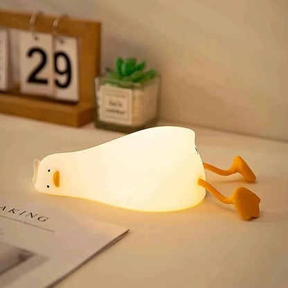 Kawaii Animal LED Night Light (3.9 in) - Dimmable Silicone Table Lamp Rechargeable