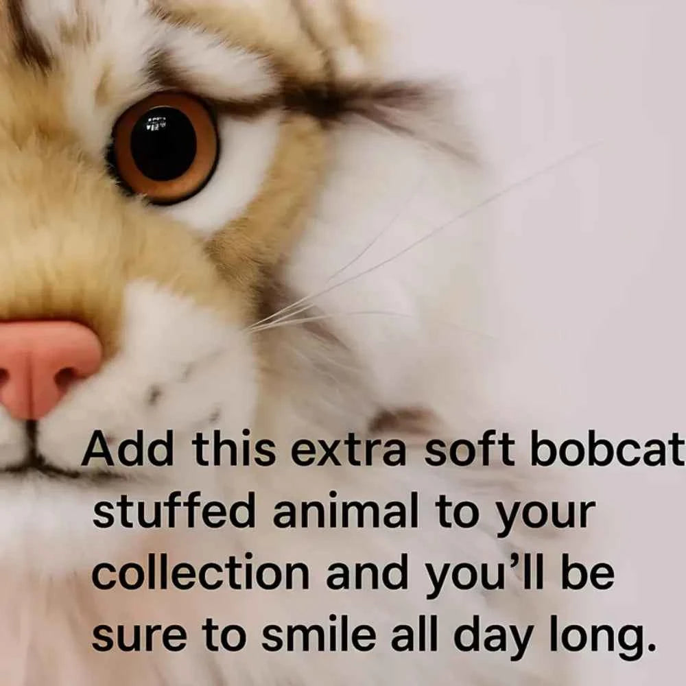 Realistic Lynx Plush Toy – Soft Bobcat Stuffed Animal