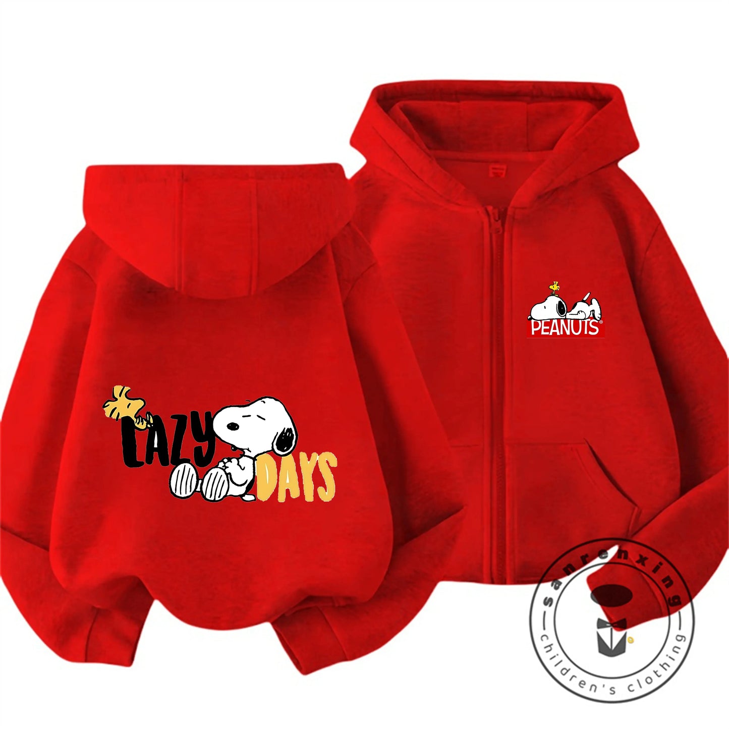 Snoopy Kids Zip-Up Hoodie – Cute Cartoon Winter Sweatshirt 7