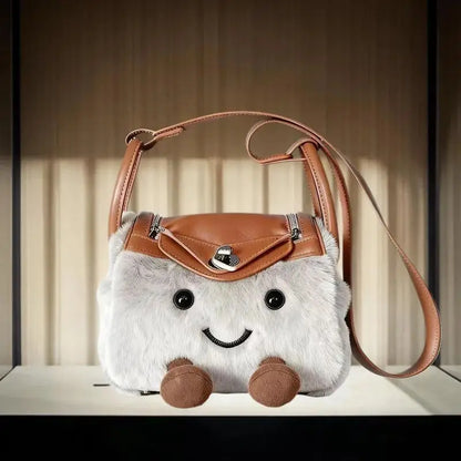 Cute Plush Doll Tote Bag – Large Capacity Kawaii Shoulder Bag