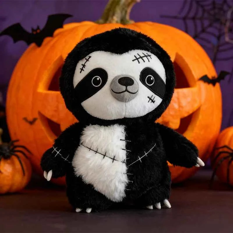 Dark Sloth Plush Toy – Gothic Stuffed Animal Decoration