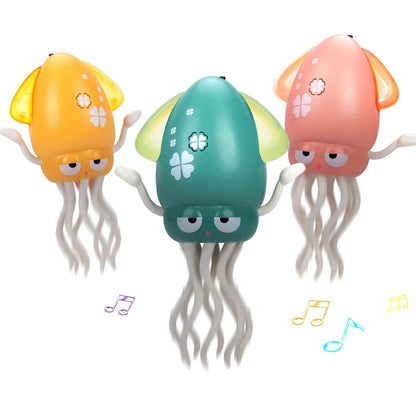 Kawaii Electronic Dancing Squid Toy – LED Light & Music Interactive Robot Lantern (7 Colors)