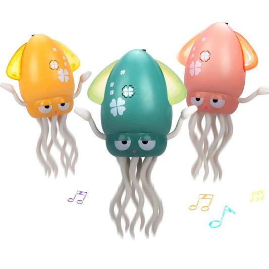 Kawaii Electronic Dancing Squid Toy – LED Light & Music Interactive Robot Lantern (7 Colors)