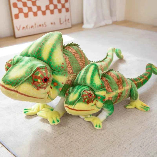 Giant Realistic Chameleon Plush Toy – Long Stuffed Animal Pillow