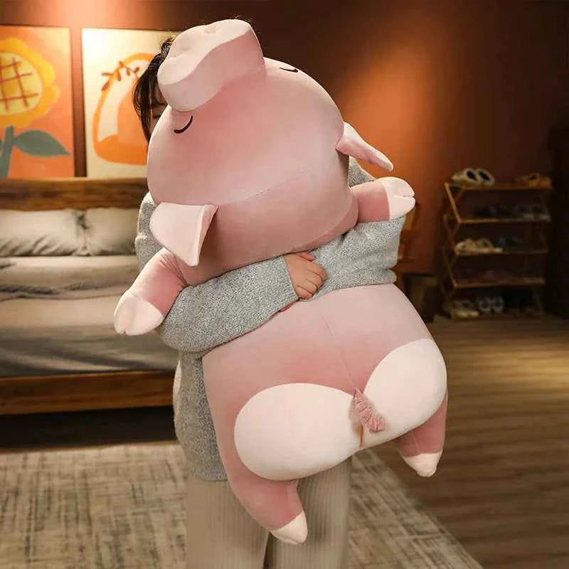 Giant Squishy Pig Plush Toy – Soft Chubby Pig Stuffed Animal Body Pillow