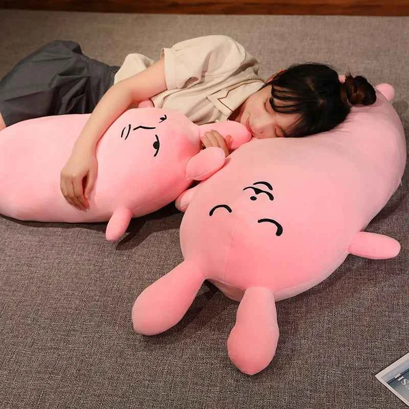 Creative Pink Rabbit Plush Toys Cute Bunny Long Pillow Soft