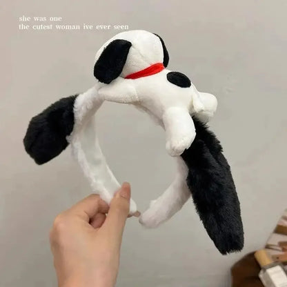 Snoopy Plush Ear Headband – Cute Furry Cosplay Hair Accessory B