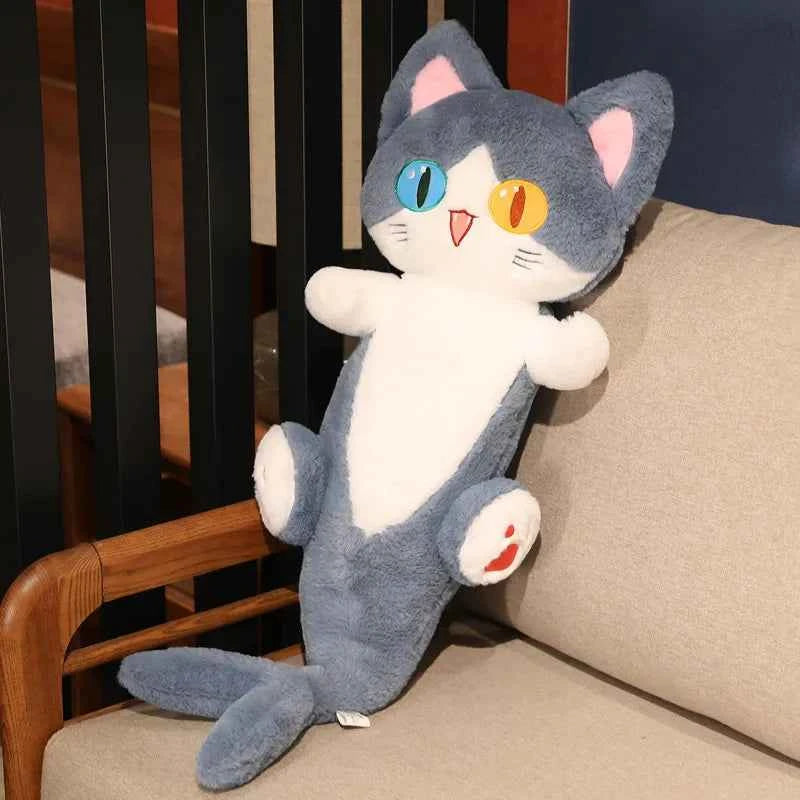 50-135cm Kawaii Transform Blue Shark Cat Plush Toys Stuffed Cute Cat Doll Animal Pillow Soft Cartoon Cushion Kids Christmas Gift