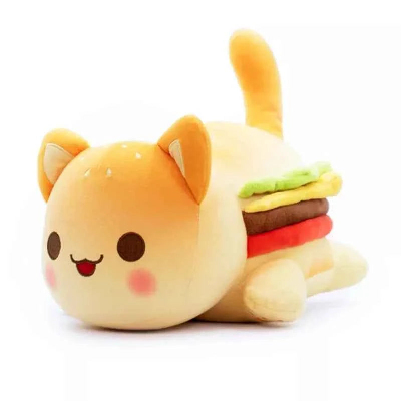 25CM Meows Aphmau Plush Doll Coke French Fries Burgers Bread Sandes Food Cat Plushie Sleeping Pillow Children's Christmas Gifts