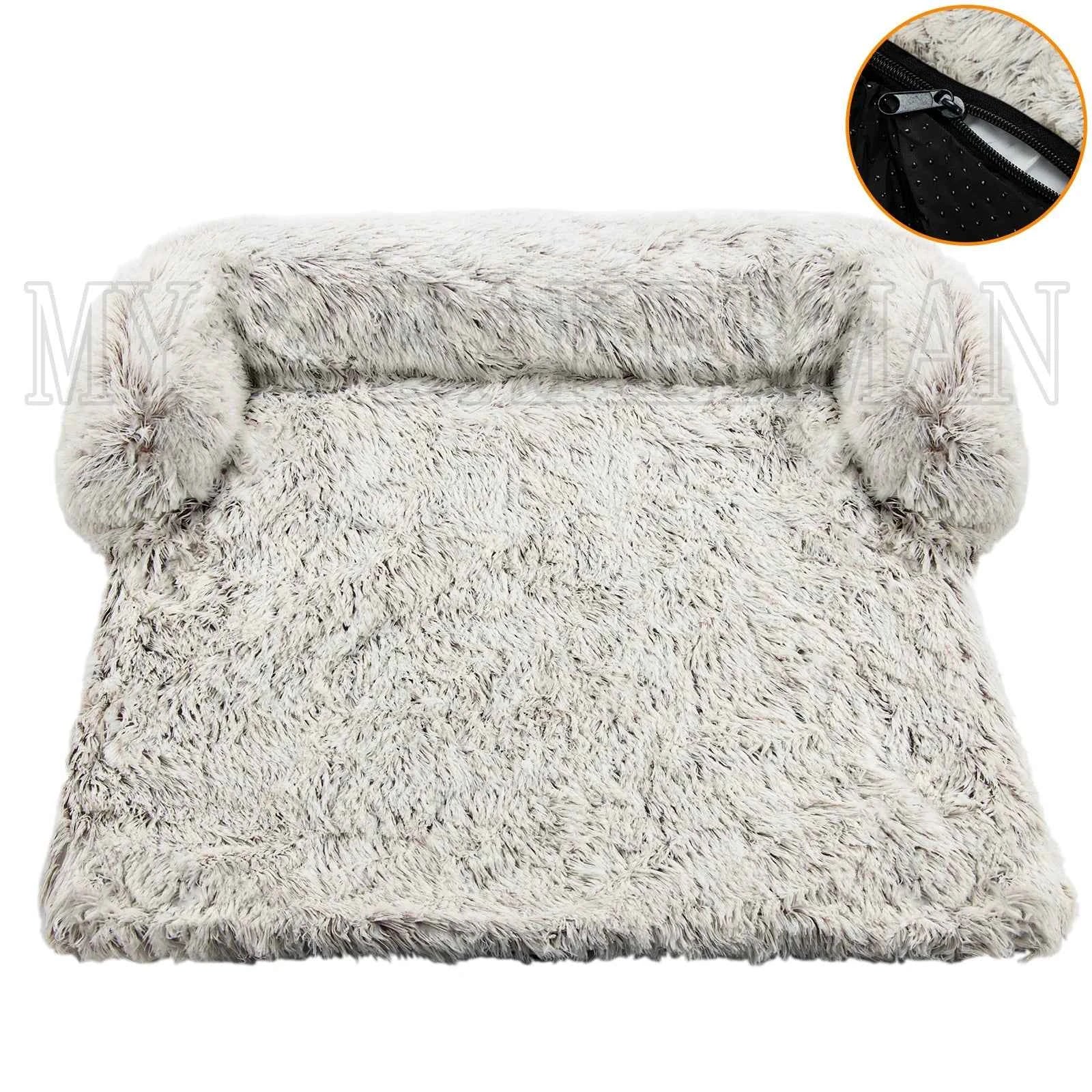 Washable blanket Sofa cover Large dog bed Sofa plush dog pet House sofa cushion plush warm kennel pet cat puppy cushion. Winter