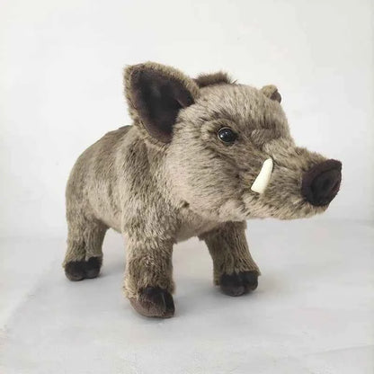 Lifelike African Wild Boar Plush Toy (14 in) - Frightening Pig Stuffed Animal Doll Gift