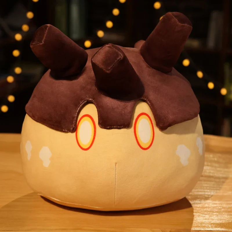 Genshin Impact Elemental Slime Plush Pillow - Soft Stuffed Cushion Collectible Gift, 7 Elements and 2 Sizes Rock