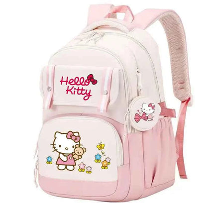 Hello Kitty Large Capacity Backpack Cartoon Daypack Travel Commute Knapsack School bag for Kids Girls Mochila With Coin Purse