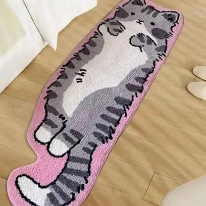 Cartoon Cat Rug - Warm Fuzzy Floor Mat Living Room Bedroom Style 1