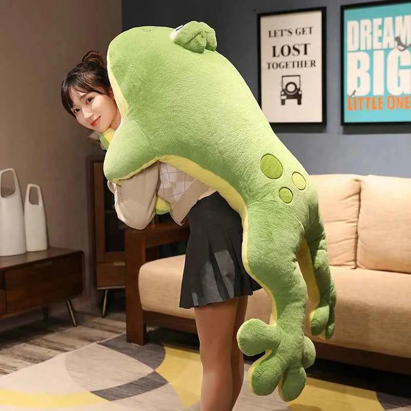 Giant Frog Plush Toy (23.6-39.4 in) - Funny Stuffed Animal Mat Pillow Gift