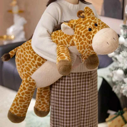 Giant Fluffy Giraffe Plush Toy – Cute Sleeping Giraffe Body Pillow