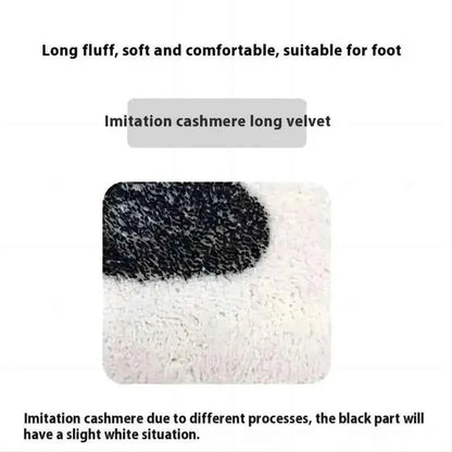 Cartoon Lemon Smiling Plush Carpet Bathroom Water-Absorbing