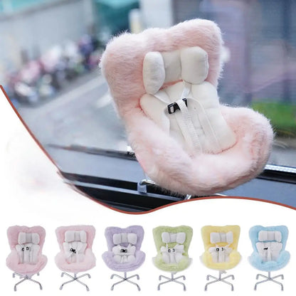 Kawaii Labubu Doll Safety Seat (4.25 in) - Cute Car Decoration & Ob11 Ornament Gift
